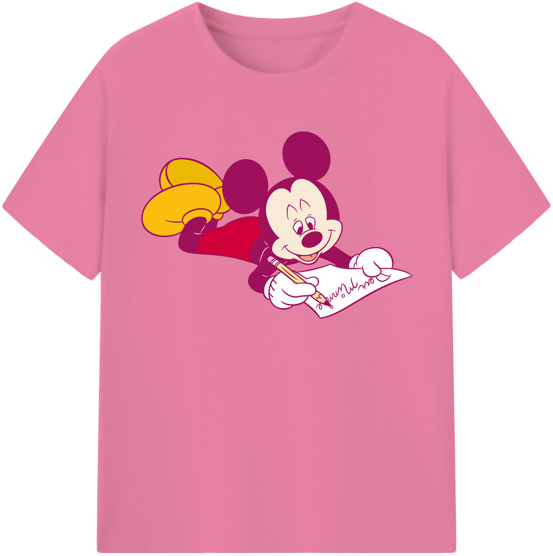 （画像用） ミッキーマウス Mickey Mouse 綿100％半袖Tシャツ（フロントプリント）